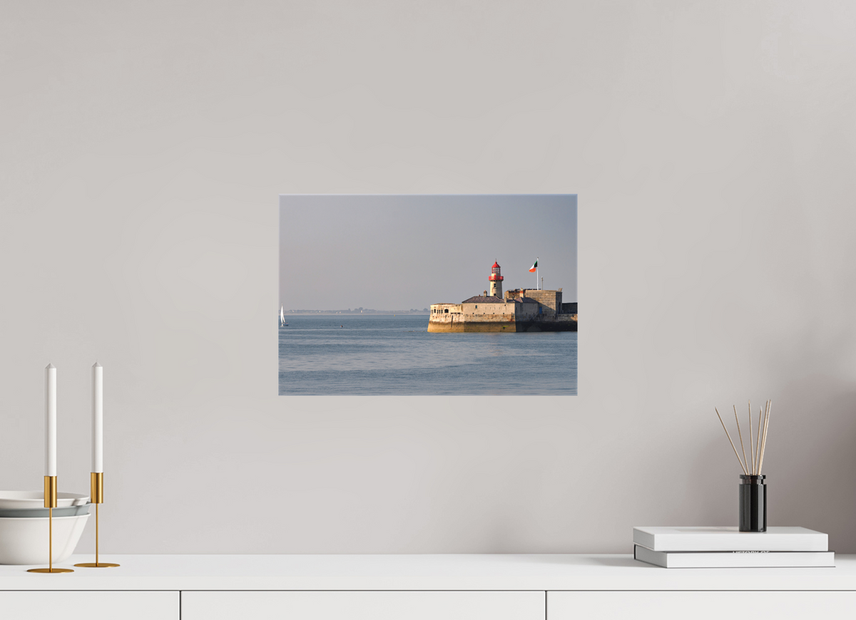 15 x 10″, Matte Canvas with wrapped edges - no frame Dun Laoghaire Lighthouse at sunset