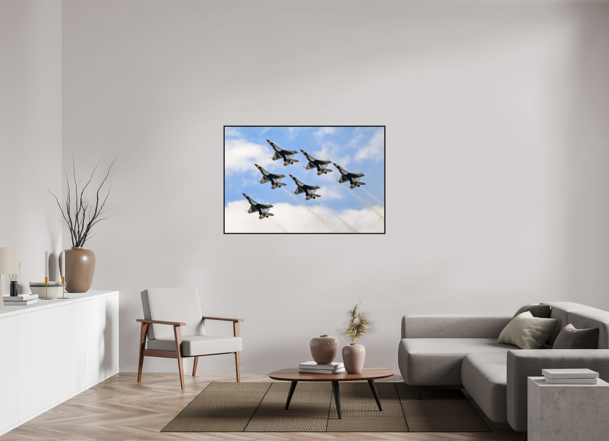 54 x 36″, Acrylic Glass Black matt .24" frame F16 Thunderbirds Photo 10 under acrylic glass with black frame