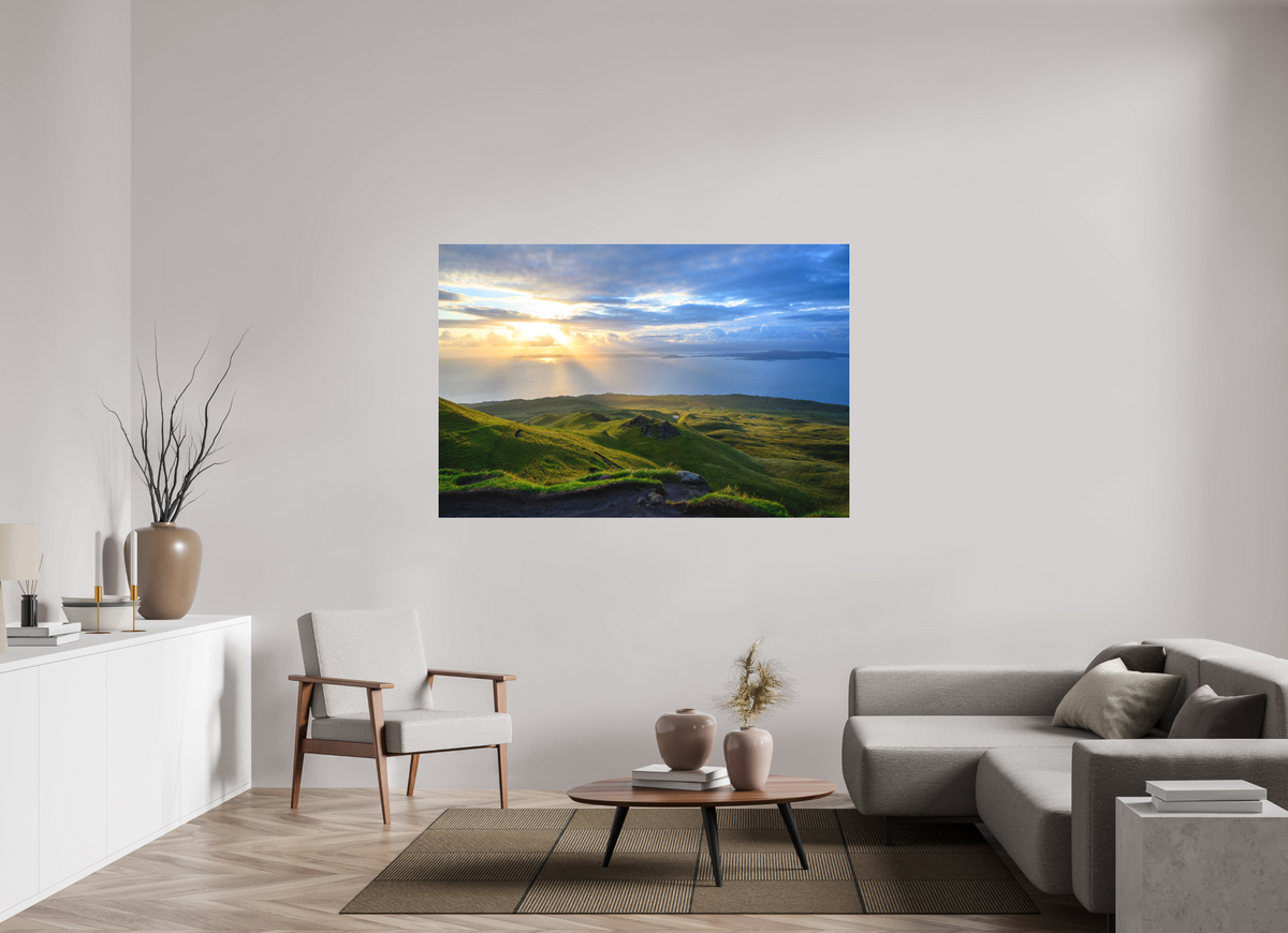 66 x 44″, Matte Acrylic Glass without frame Sunrise over the Sound of Raasay on Matte Acrylic Glass without frame