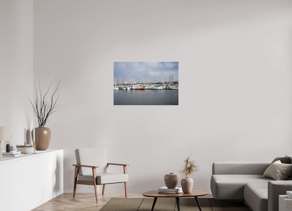 36 x 24″, Matte Canvas with wrapped edges - no frame Sailing vessels in Howth Harbour on canvas