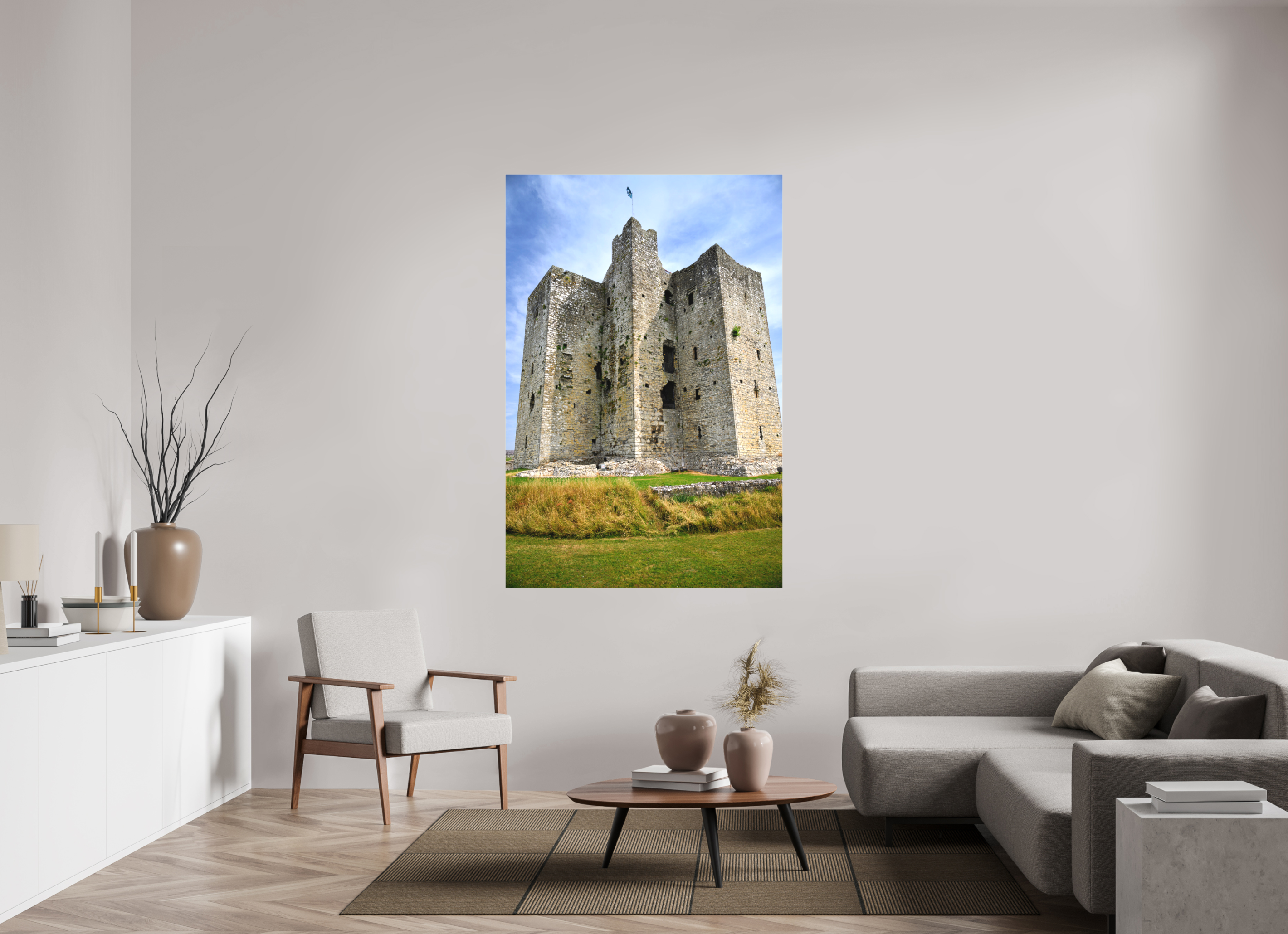44 x 66″, Matte Canvas with wrapped edges - no frame Trim Castle on canvas