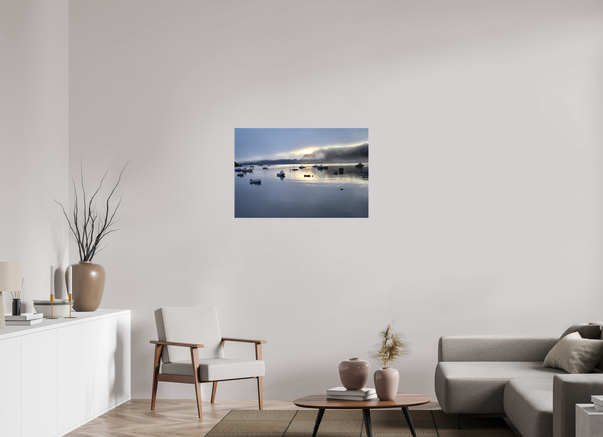 36 x 24″, Matte Canvas with wrapped edges - no frame Portree Harbor Isle of Skye at sunrise on canvas