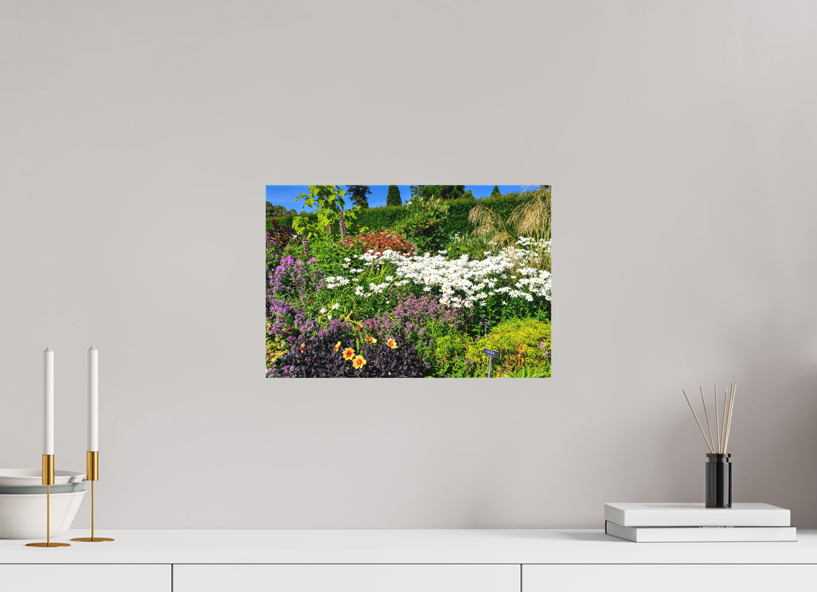 15 x 10″, Matte Canvas with wrapped edges - no frame Powerscourt Gardens A on canvas