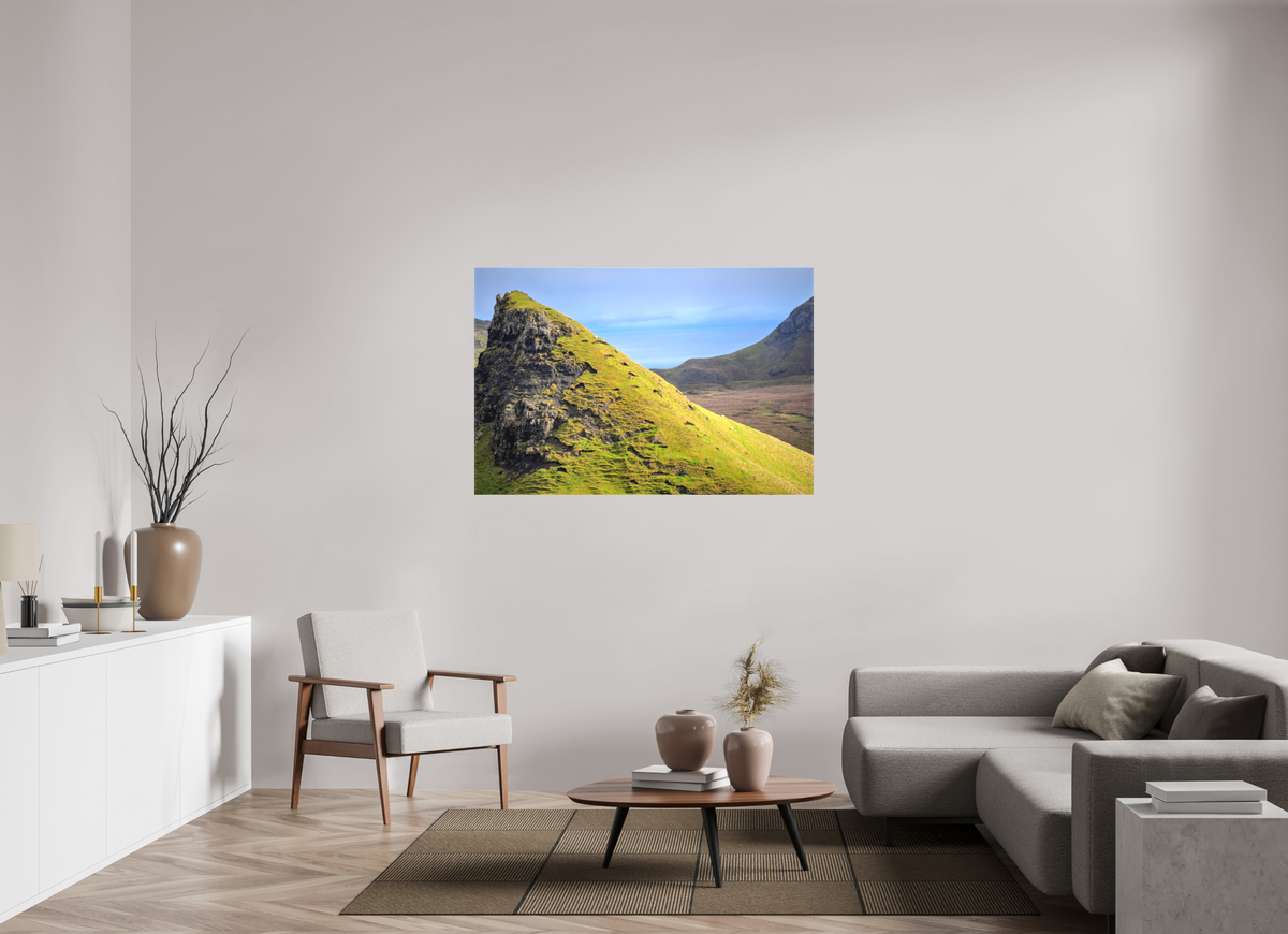 54 x 36″, Matte Canvas with wrapped edges - no frame Sheep grazing near the Quiraing on canvas