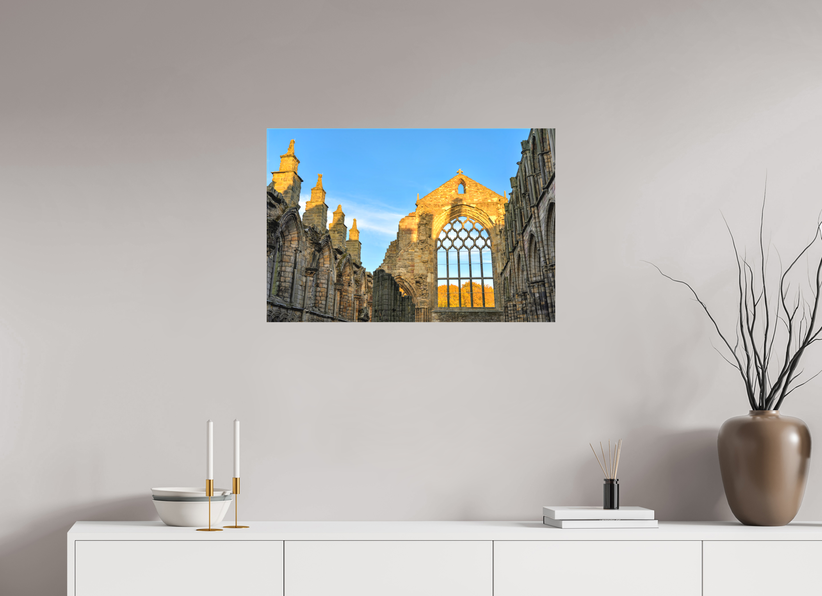 30 x 20″, Matte Canvas with wrapped edges - no frame Holyrood Abbey at Sunset on canvas