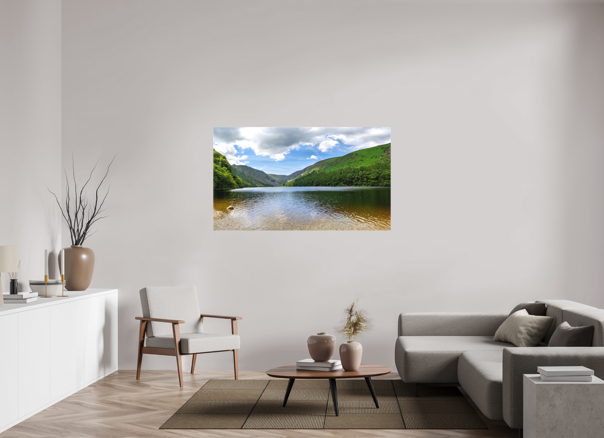 60.3 x 35″, Matte Canvas with wrapped edges - no frame Upper Lake at Glendalough on canvas