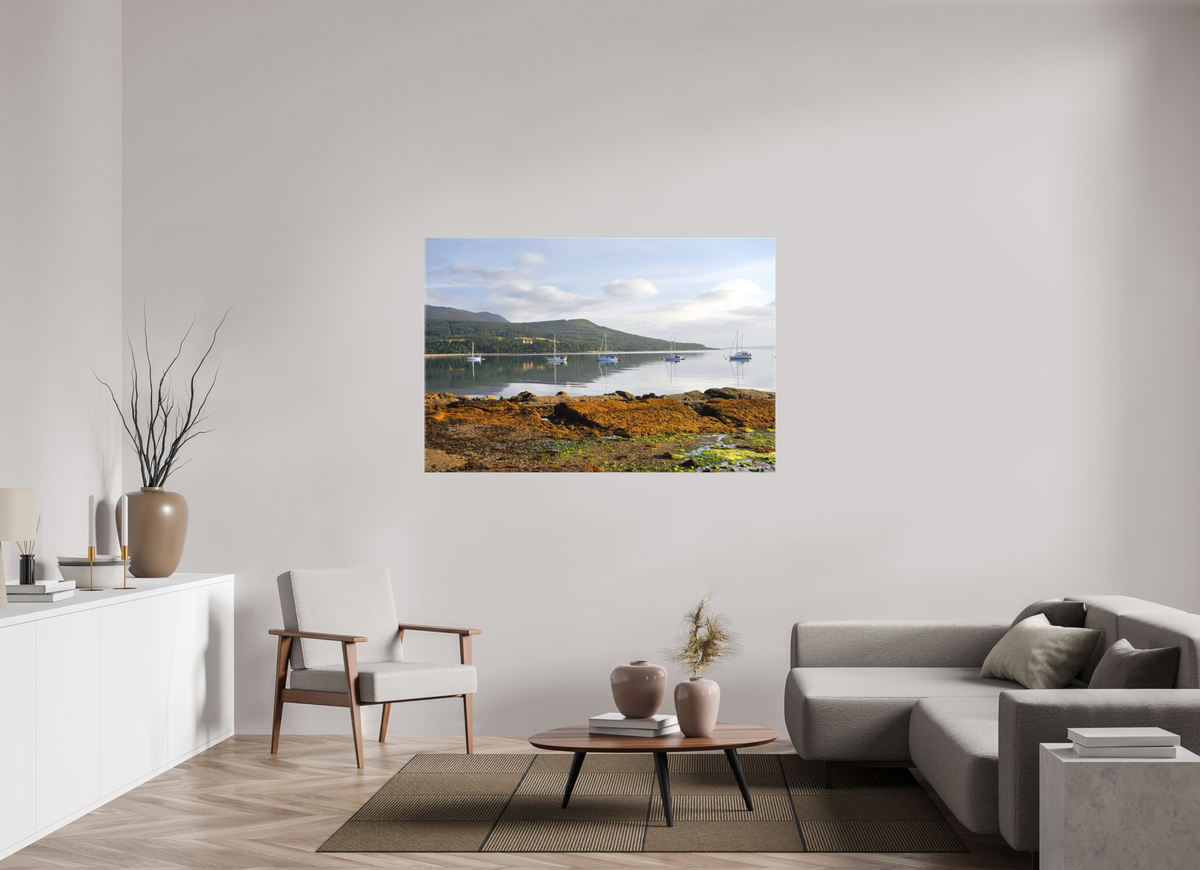 60 x 40″, Matte Canvas with wrapped edges - no frame Brodick Bay at sunrise on canvas