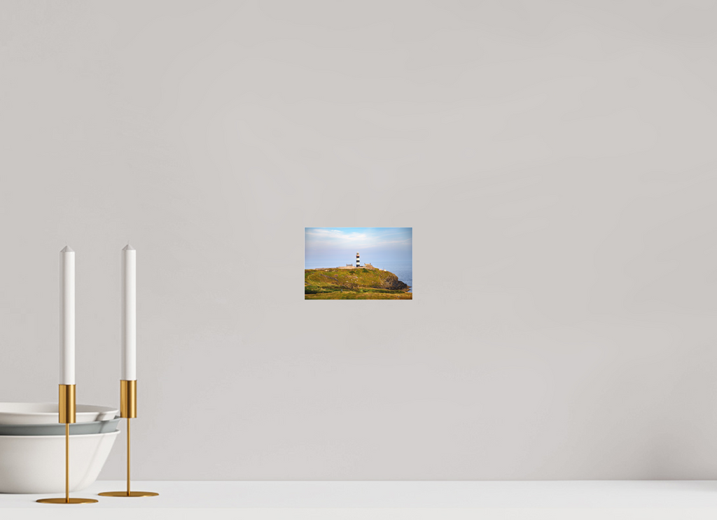 6 x 4″, Matte Acrylic Glass without frame Old Head Lighthouse at sunset on canvas