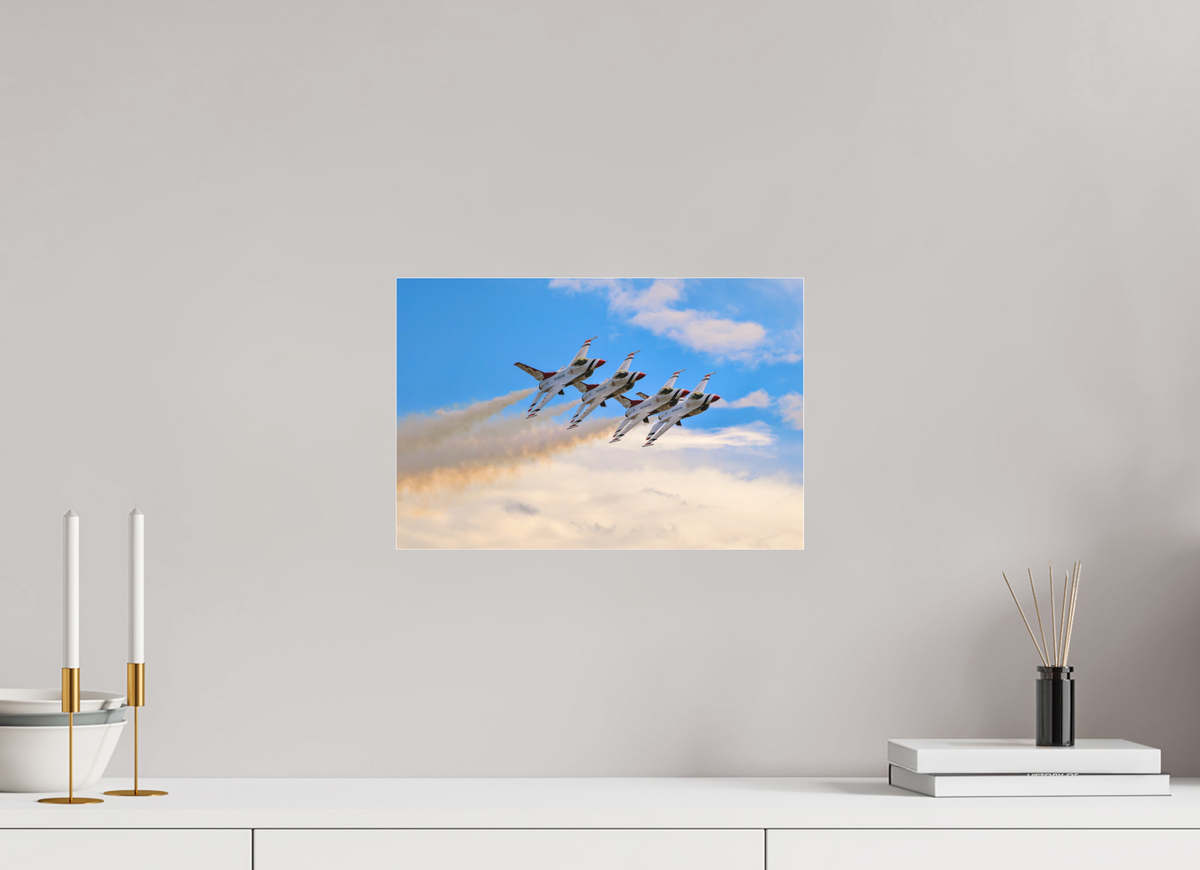 15 x 10″, Matte Acrylic Glass without frame F16 Thunderbirds Photo 3 under acrylic glass