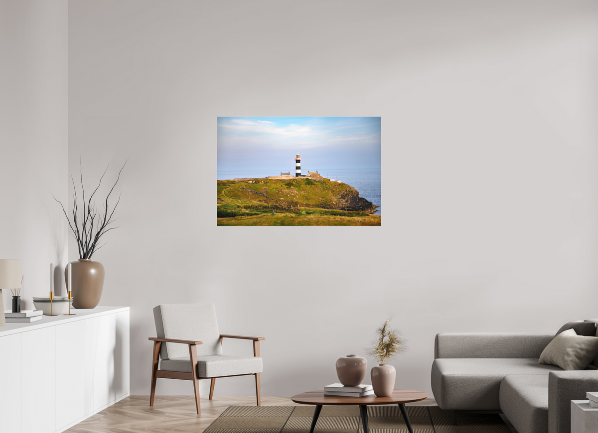 45 x 30″, Matte Acrylic Glass without frame Old Head Lighthouse at sunset on canvas