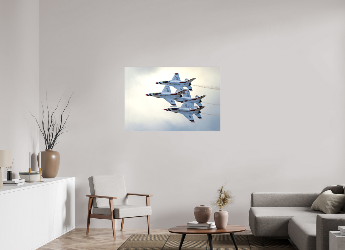 45 x 30″, Matte Canvas with wrapped edges - no frame F16 Thunderbirds Photo 1 on canvas