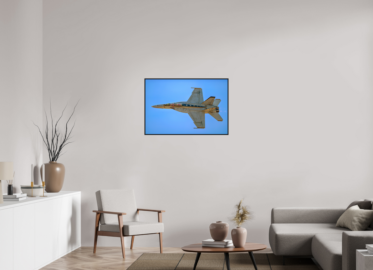 36 x 24″, Acrylic Glass Black matt .24" frame F18A Super Hornet Photo 4 under acrylic glass with black frame