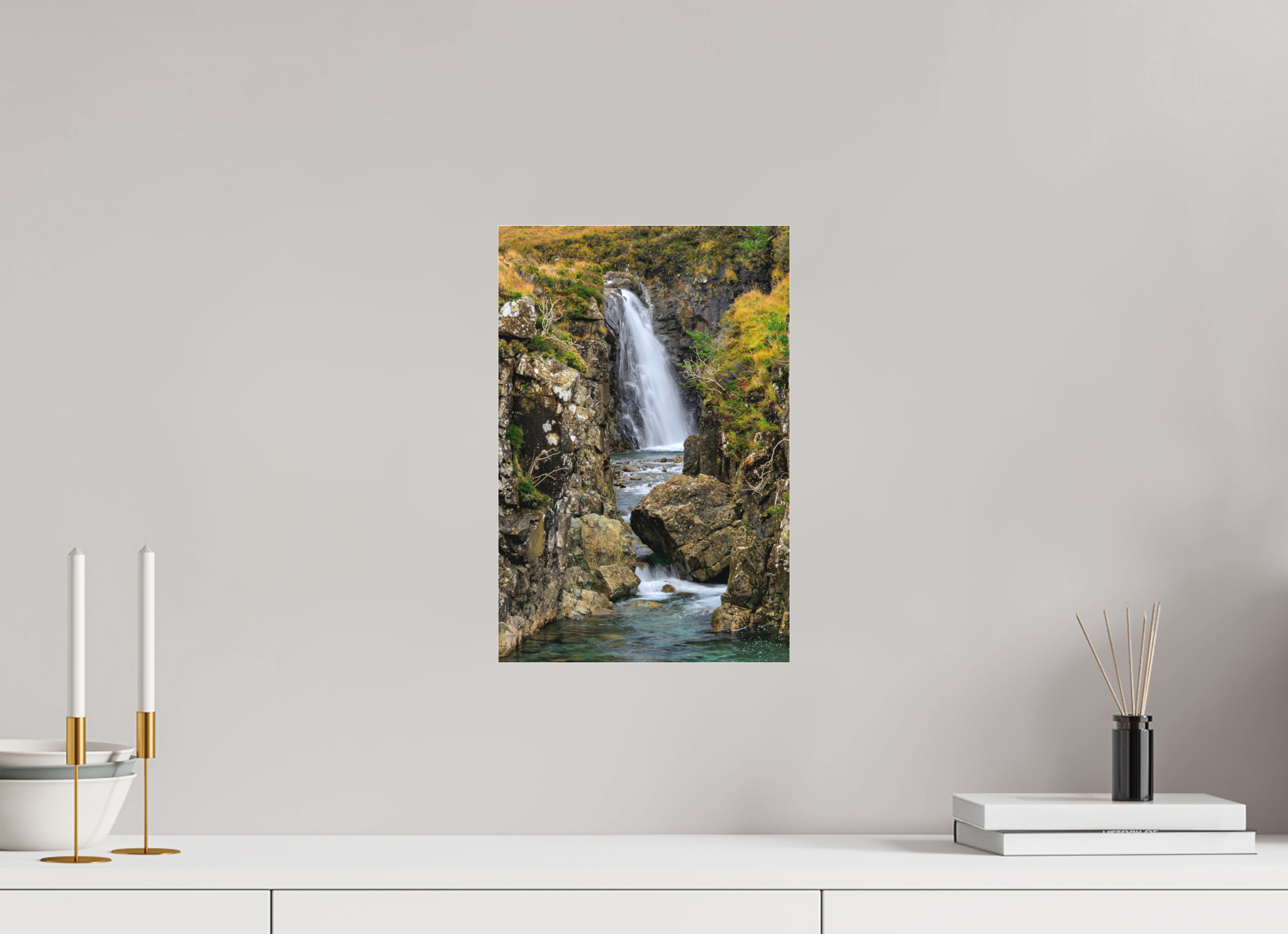 10 x 15″, Matte Acrylic Glass without frame Fairy Pools Waterfall on Matte Acrylic Glass without frame