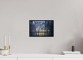 12 x 8″, Acrylic Glass Black matt .24" frame Glasgow Central Railway Station at dawn under acrylic glass with black frame