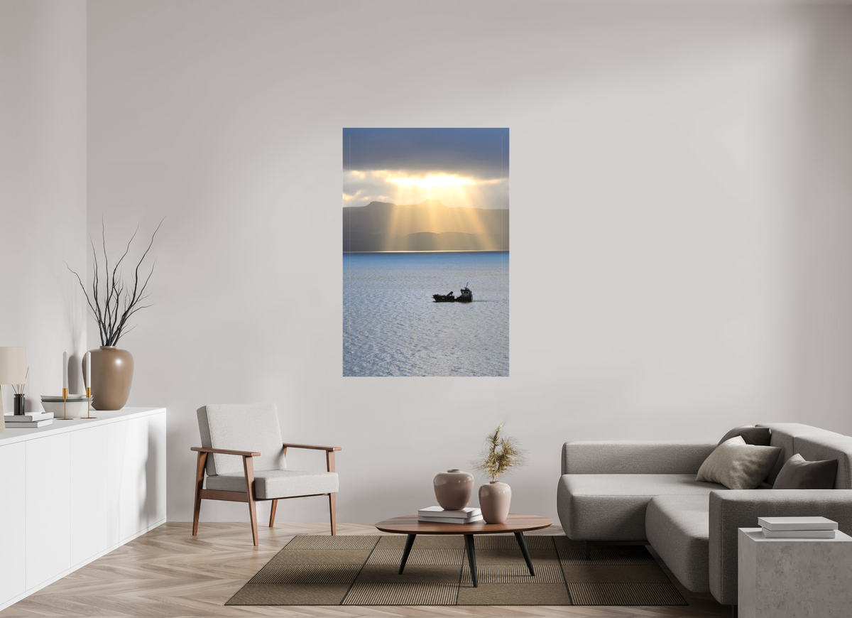 40 x 60″, Matte Canvas with wrapped edges - no frame Morning sunburst on Isle of Skye on Canvas