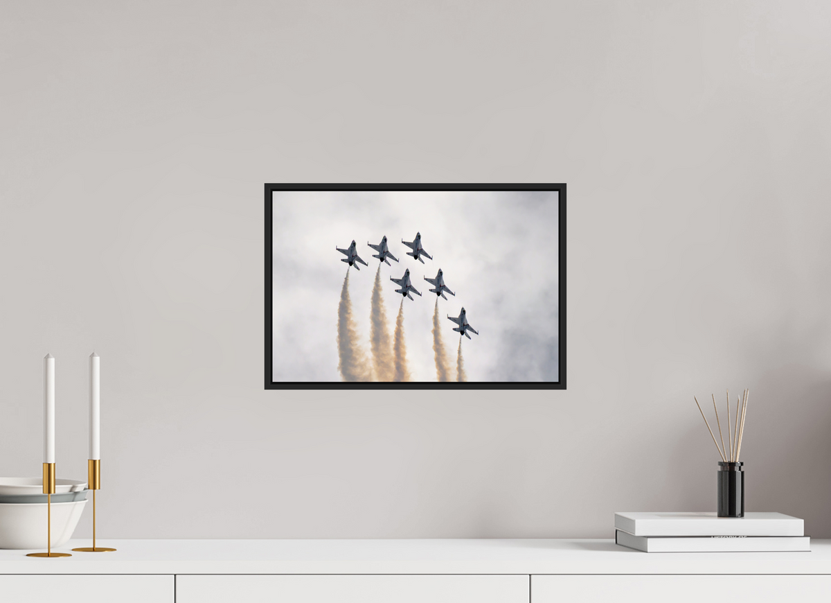 15 x 10″, Acrylic Glass Black matt .24" frame F16 Thunderbirds Photo 9 under acrylic glass with black frame