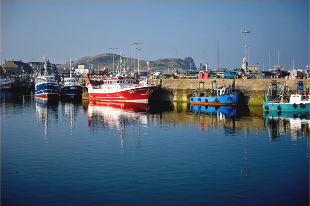 Main image Fishing vessels at Howth Harbour Middle Pier under acrylic glass