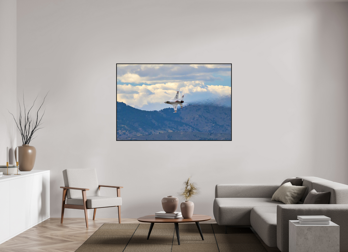 66 x 44″, Acrylic Glass Black matt .24" frame F16 Thunderbirds Photo 4 under acrylic glass with black frame