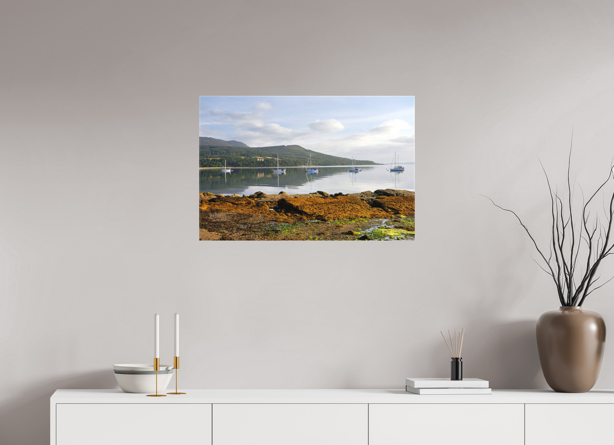 30 x 20″, Matte Canvas with wrapped edges - no frame Brodick Bay at sunrise on canvas