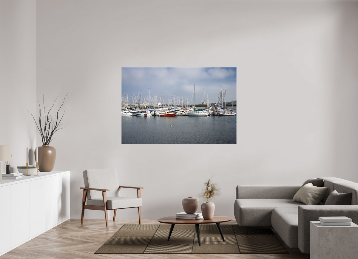66 x 44″, Matte Canvas with wrapped edges - no frame Sailing vessels in Howth Harbour on canvas