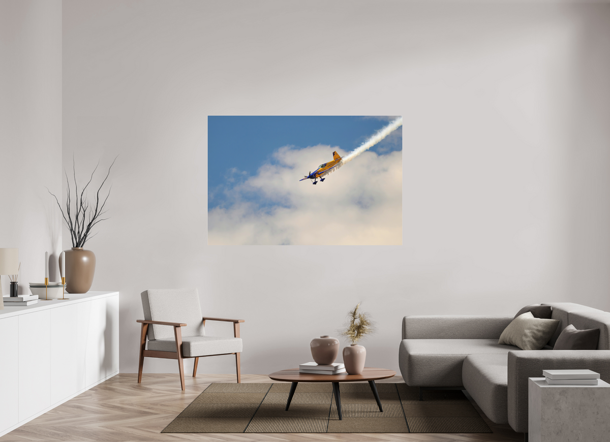 66 x 44″, Matte Acrylic Glass without frame Bob Freeman in his "Extra 330S" under acrylic glass