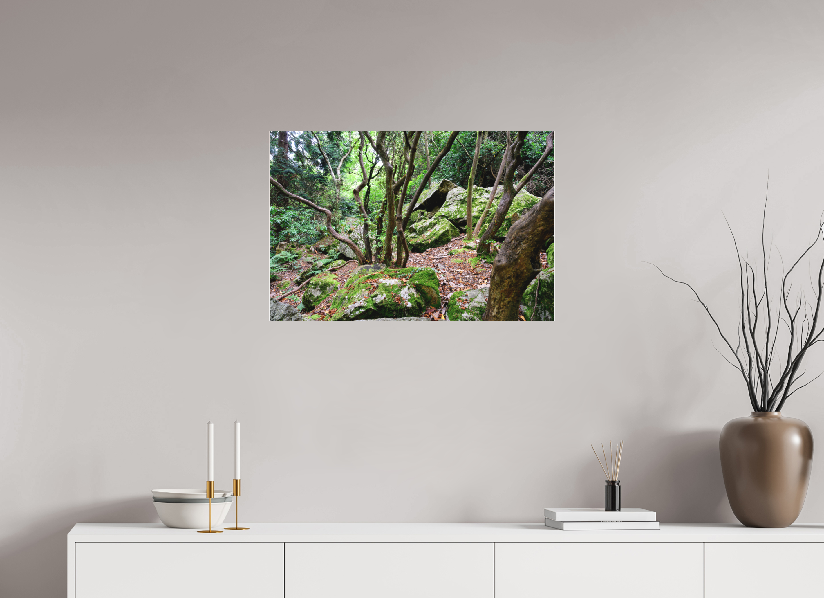 30 x 20″, Matte Acrylic Glass without frame Enchanted forest near Howth under acrylic glass