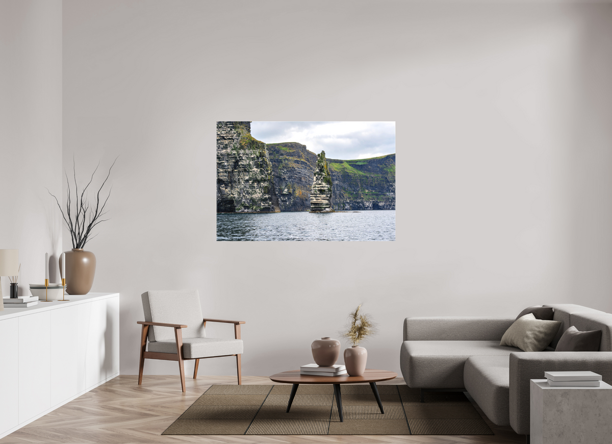 60 x 40″, Matte Canvas with wrapped edges - no frame Cliffs of Mohre on canvas