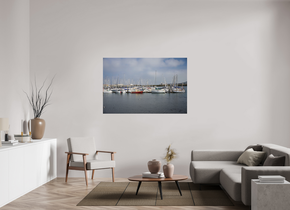 60 x 40″, Matte Acrylic Glass without frame Sailing vessels in Howth Harbour under acrylic glass