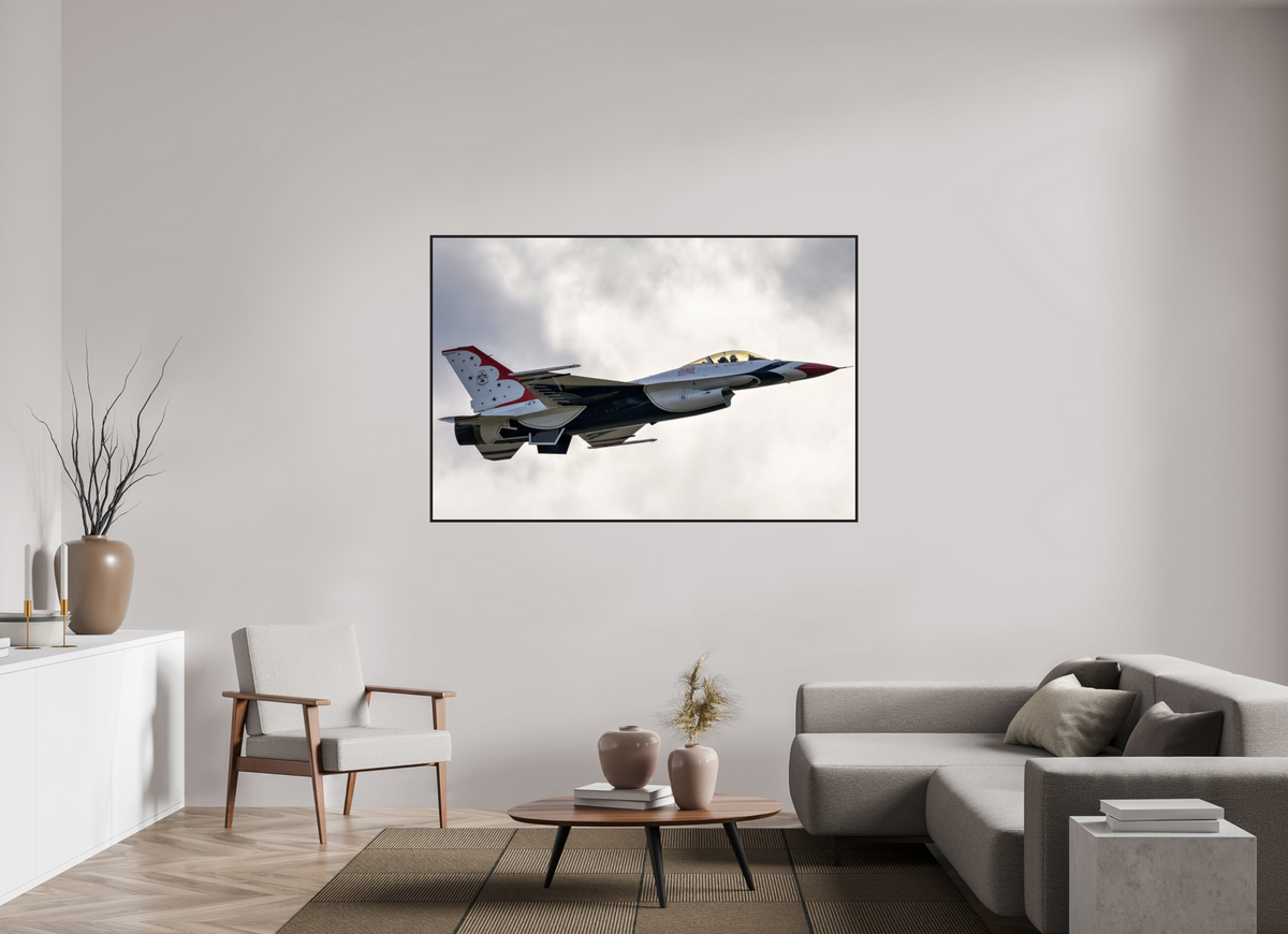 66 x 44″, Acrylic Glass Black matt .24" frame F16 Thunderbirds Photo 7 under acrylic glass with black frame