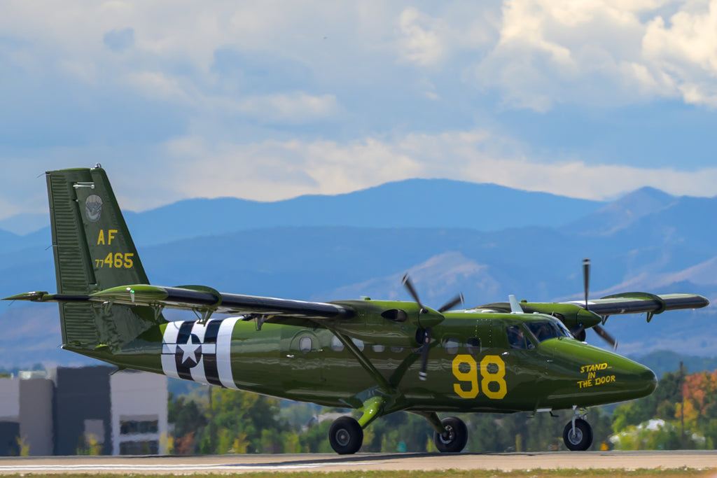 98 FTS "Stand In The Door" De Havilland Canada UV-18 Twin Otter on canvas