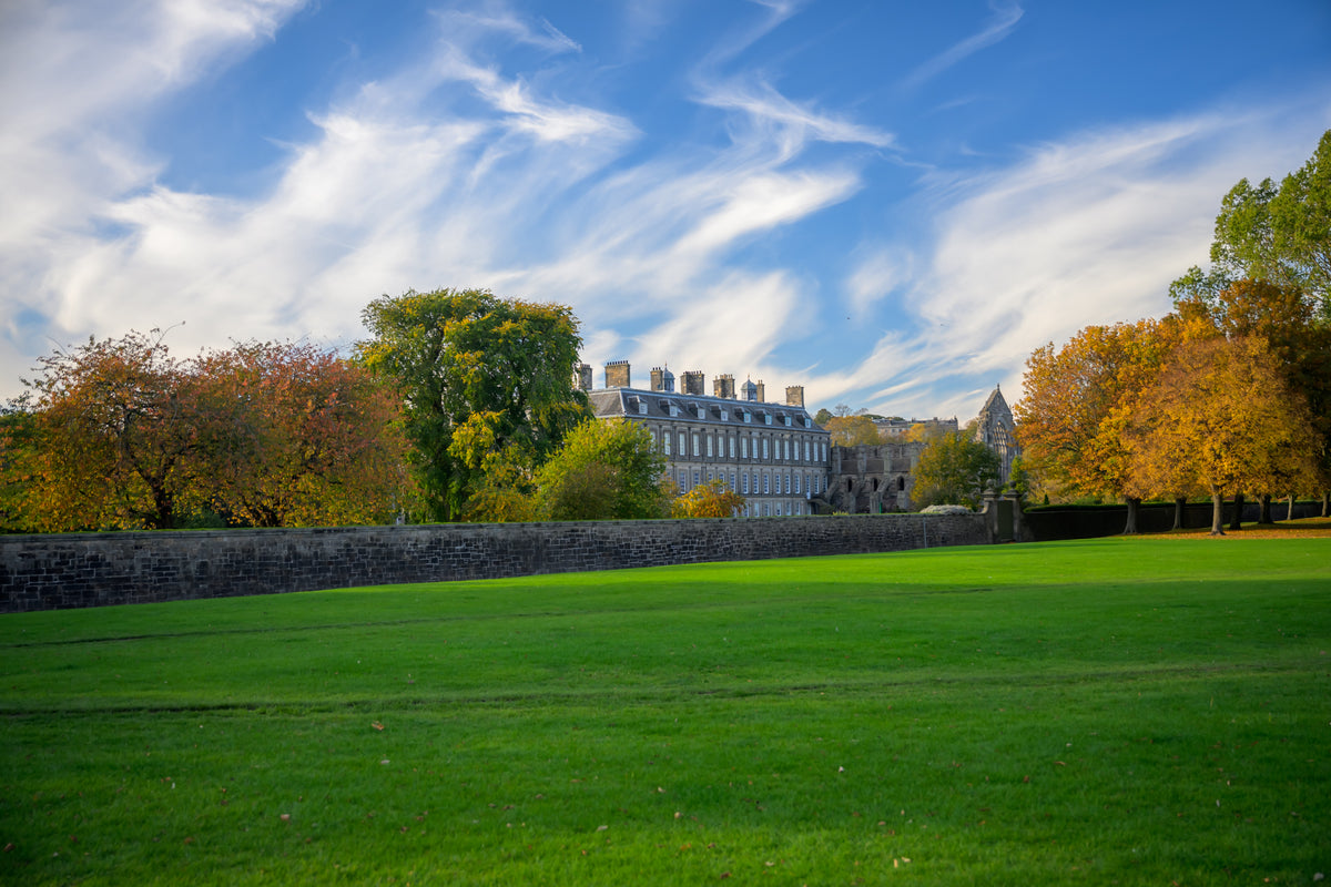 Holyrood Palace on a bright sunny day on canvas