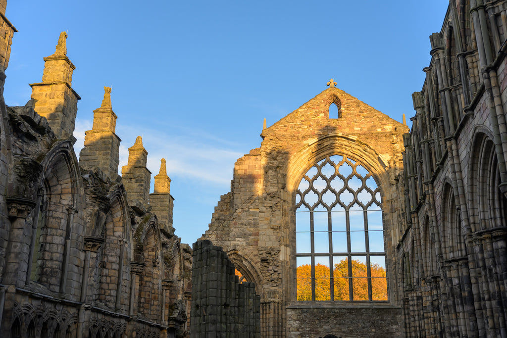 Holyrood Abbey at sunset on Matte Acrylic Glass without frame