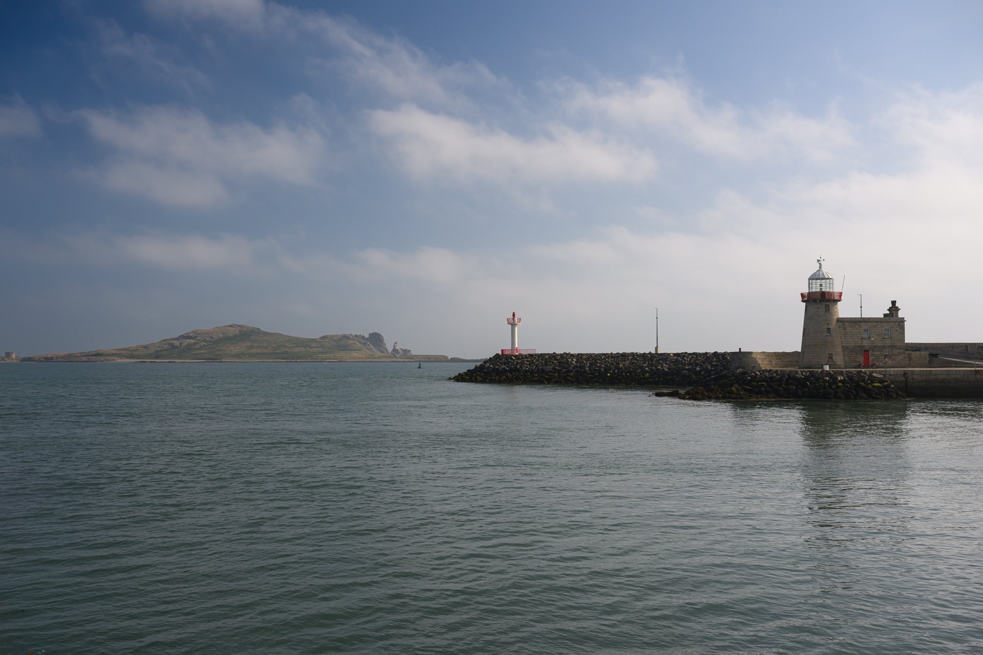Howth Harbour and Lighthouse under acrylic glass