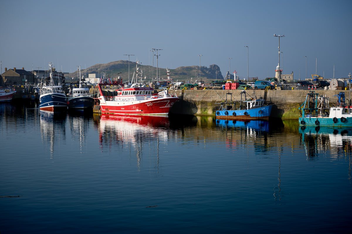 Fishing vessels at Howth Harbour Middle Pier on canvas