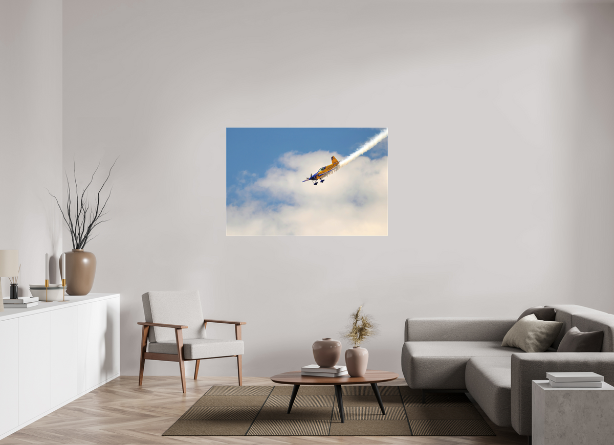 54 x 36″, Matte Canvas with wrapped edges - no frame Bob Freeman in his "Extra 330S" on canvas