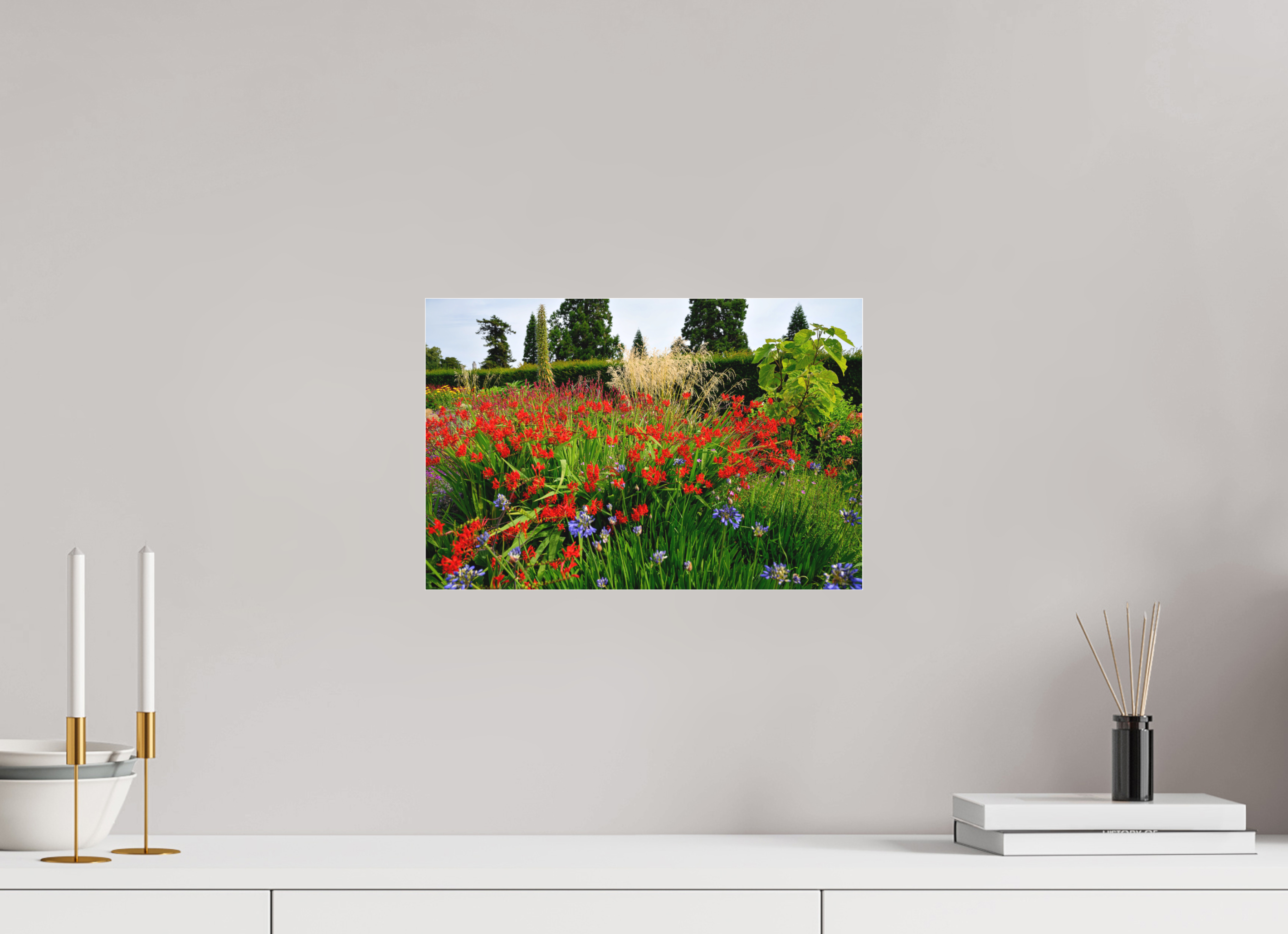 15 x 10″, Matte Acrylic Glass without frame Powerscourt Gardens B under acrylic glass
