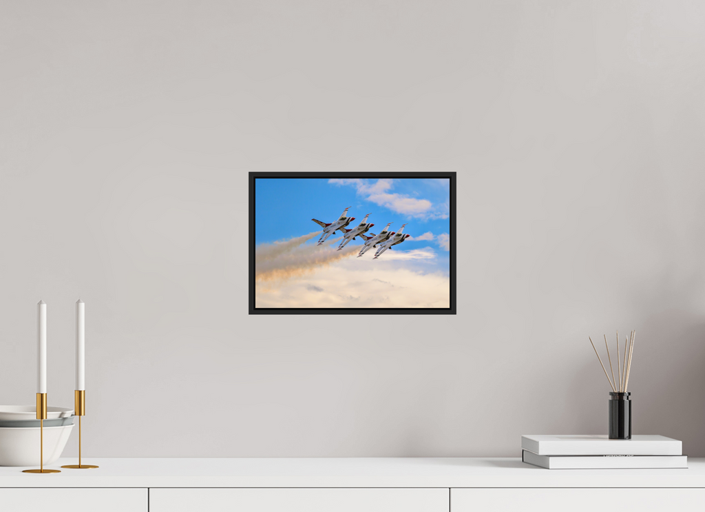 12 x 8″, Acrylic Glass Black matt .24" frame F16 Thunderbirds Photo 3 under acrylic glass with black frame