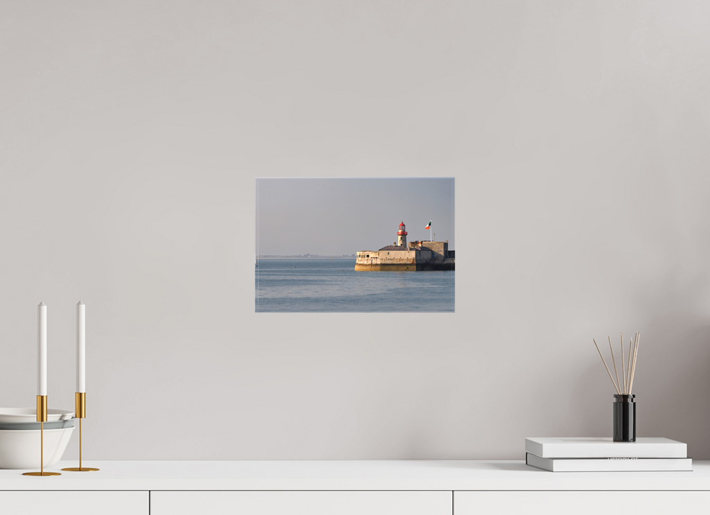 12 x 8″, Matte Canvas with wrapped edges - no frame Dun Laoghaire Lighthouse at sunset