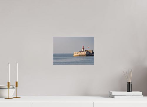 12 x 8″, Matte Canvas with wrapped edges - no frame Dun Laoghaire Lighthouse at sunset
