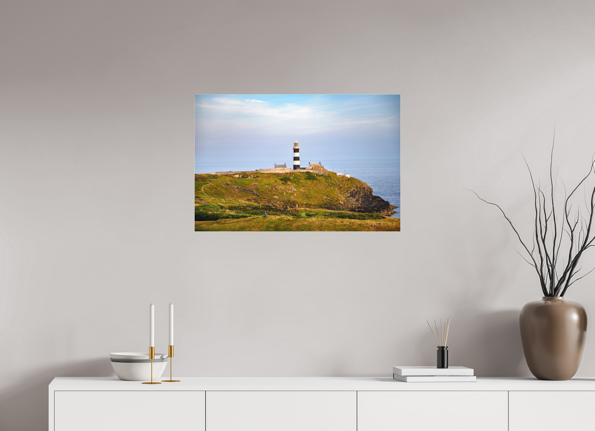 30 x 20″, Matte Acrylic Glass without frame Old Head Lighthouse at sunset on canvas