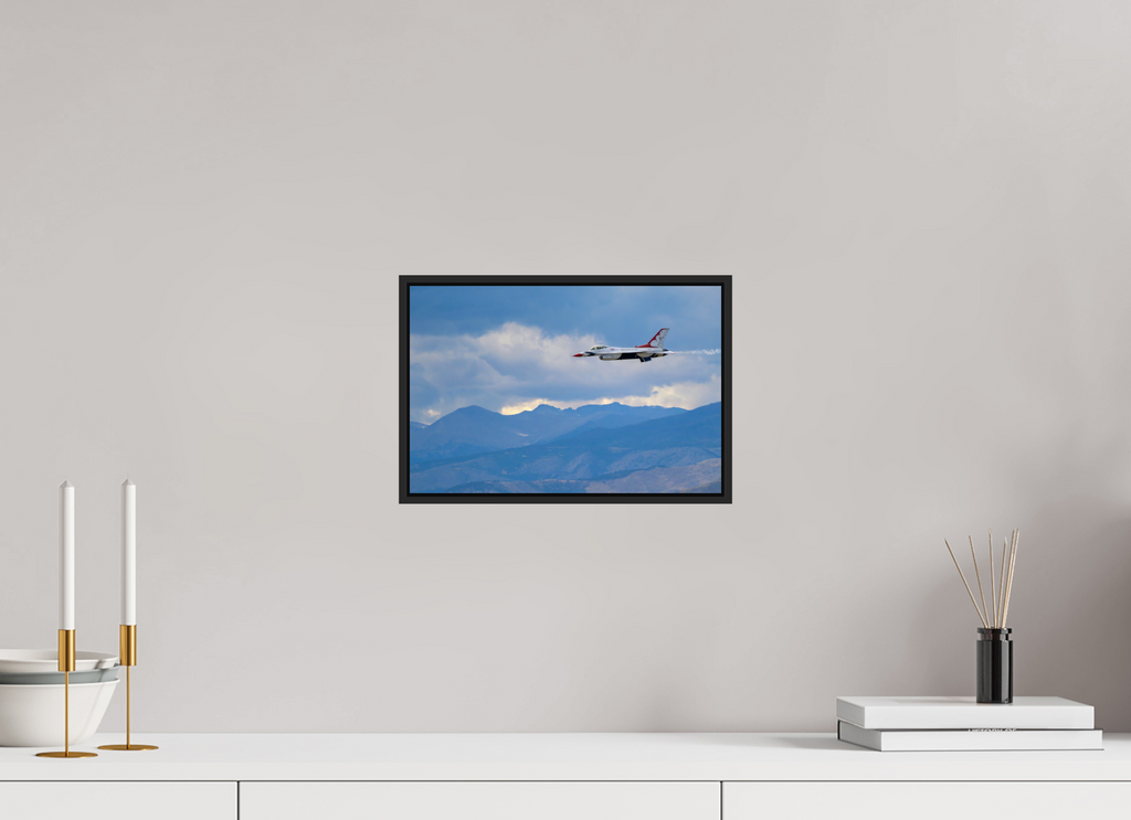 12 x 8″, Acrylic Glass Black matt .24" frame F16 Thunderbirds Photo 6 under acrylic glass with black frame