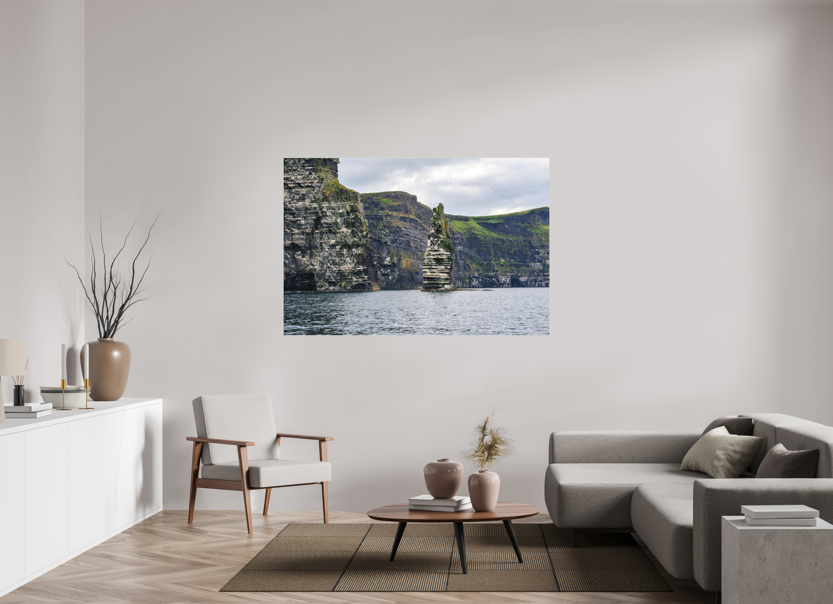 66 x 44″, Matte Acrylic Glass without frame Cliffs of Mohre under acrylic glass