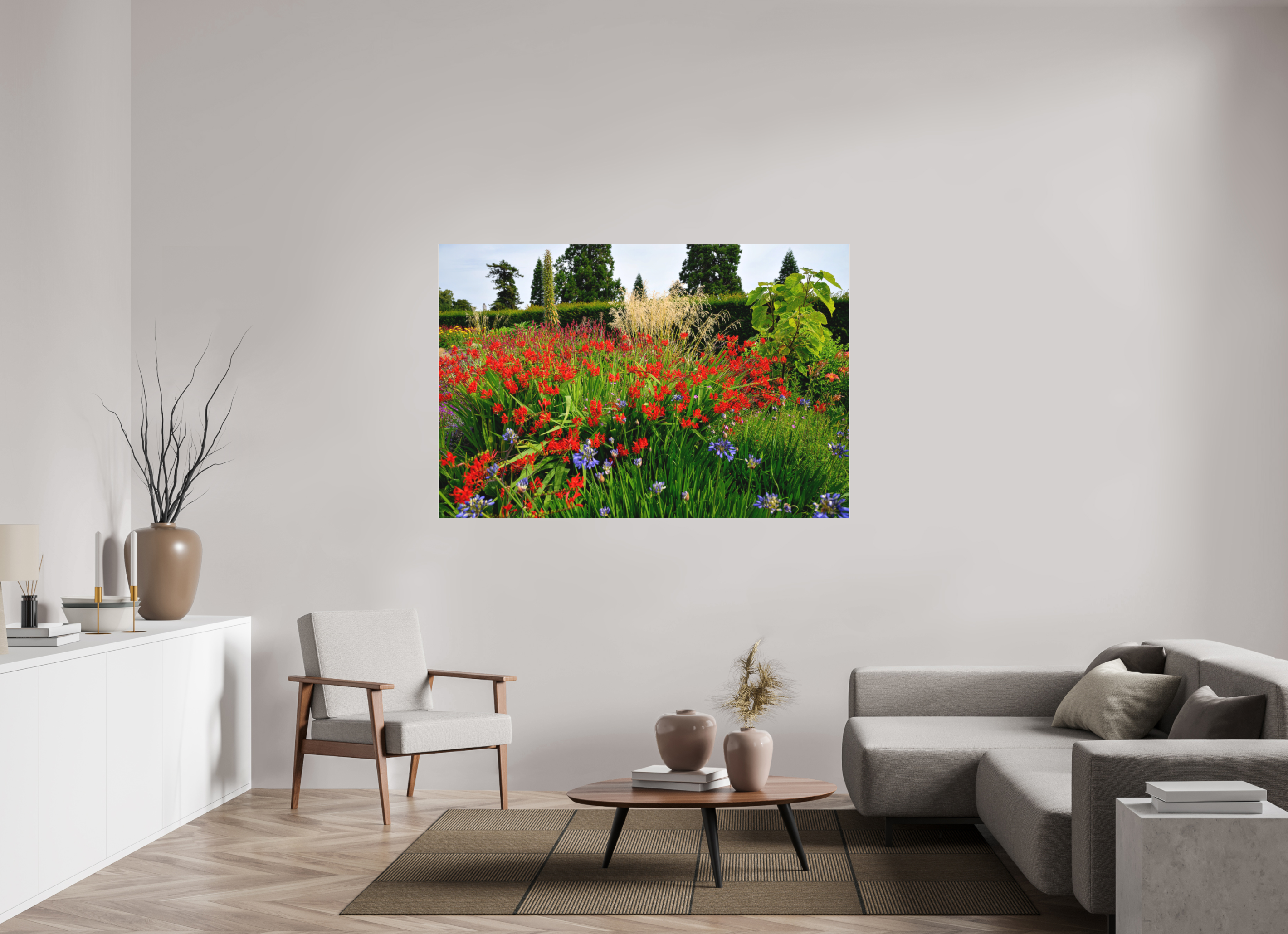 66 x 44″, Matte Acrylic Glass without frame Powerscourt Gardens B under acrylic glass