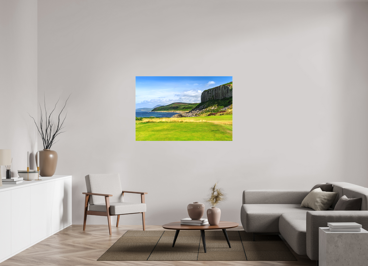 54 x 36″, Matte Canvas with wrapped edges - no frame Cliff view from the Shiskine Golf Course on canvas