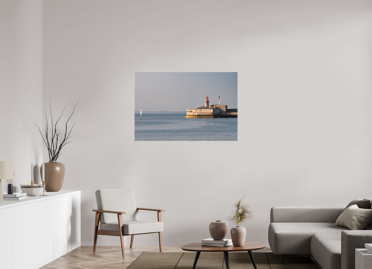 45 x 30″, Matte Canvas with wrapped edges - no frame Dun Laoghaire Lighthouse at sunset