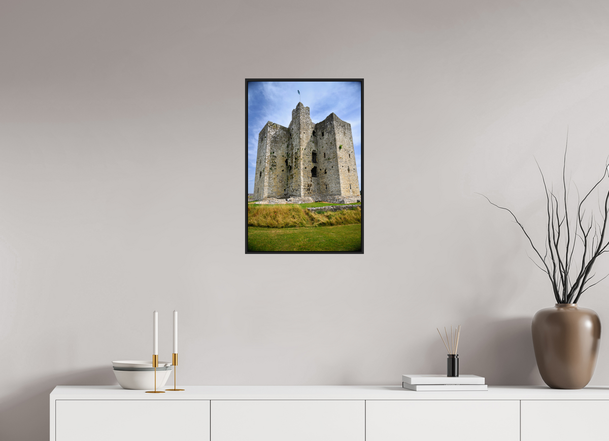 16 x 24″, Acrylic Glass Black matt .24" frame Trim Castle under acrylic glass with black frame