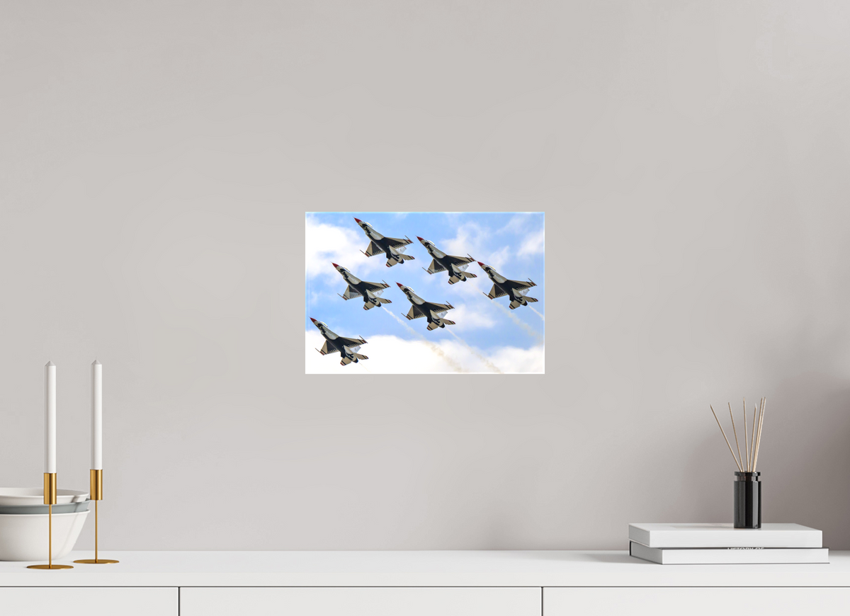 12 x 8″, Matte Canvas with wrapped edges - no frame F16 Thunderbirds Photo 10 on canvas