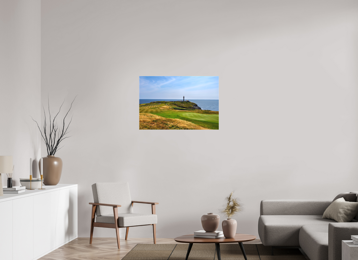 36 x 24″, Matte Canvas with wrapped edges - no frame Old Head golf course and lighthouse on canvas