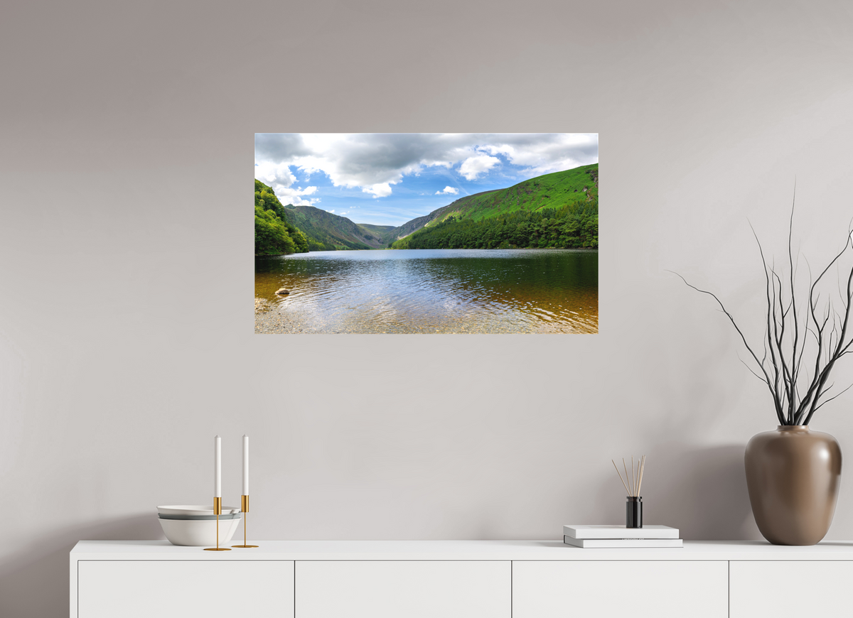 34.5 x 20″, Matte Canvas with wrapped edges - no frame Upper Lake at Glendalough on canvas
