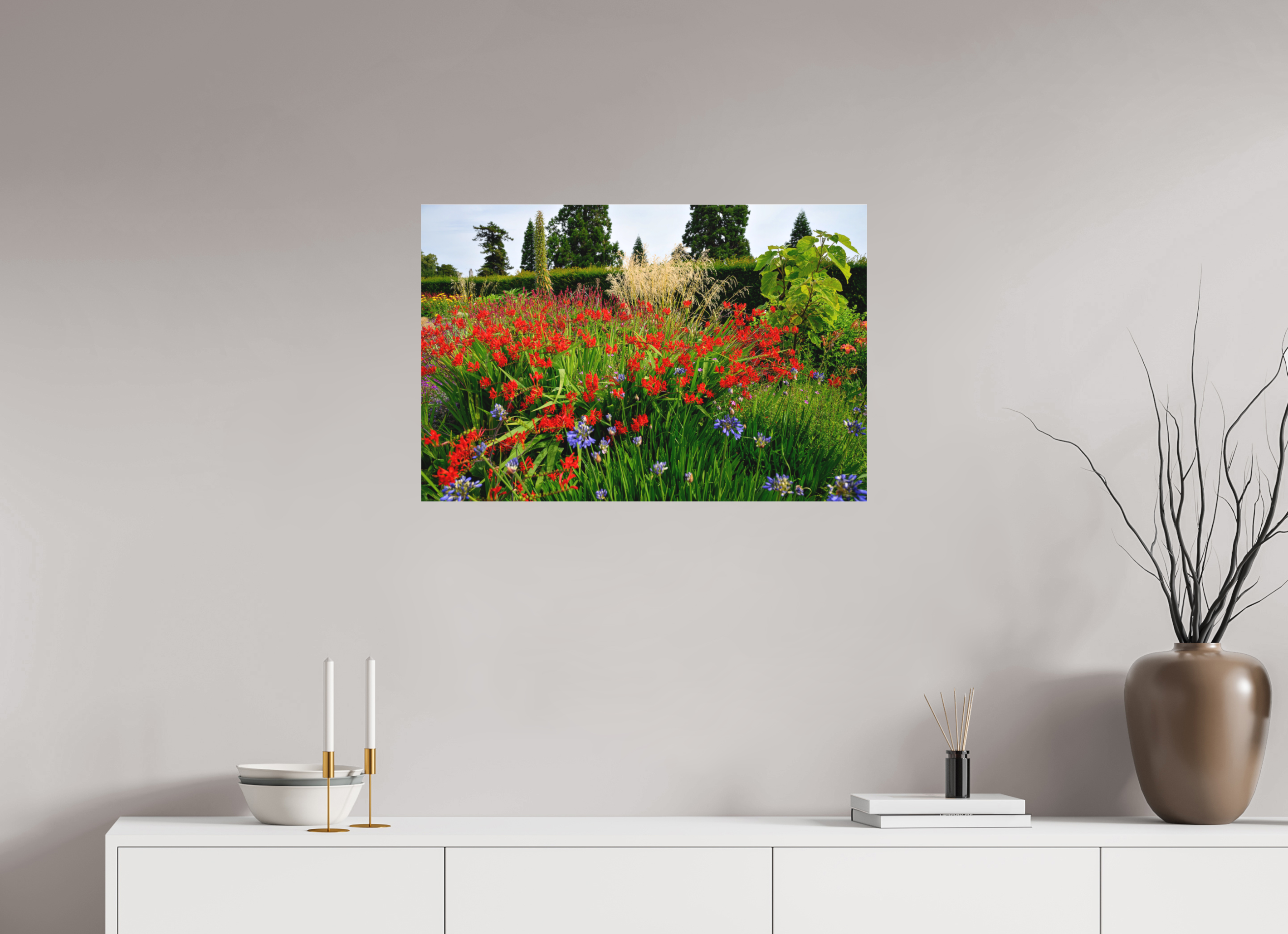 30 x 20″, Matte Acrylic Glass without frame Powerscourt Gardens B under acrylic glass
